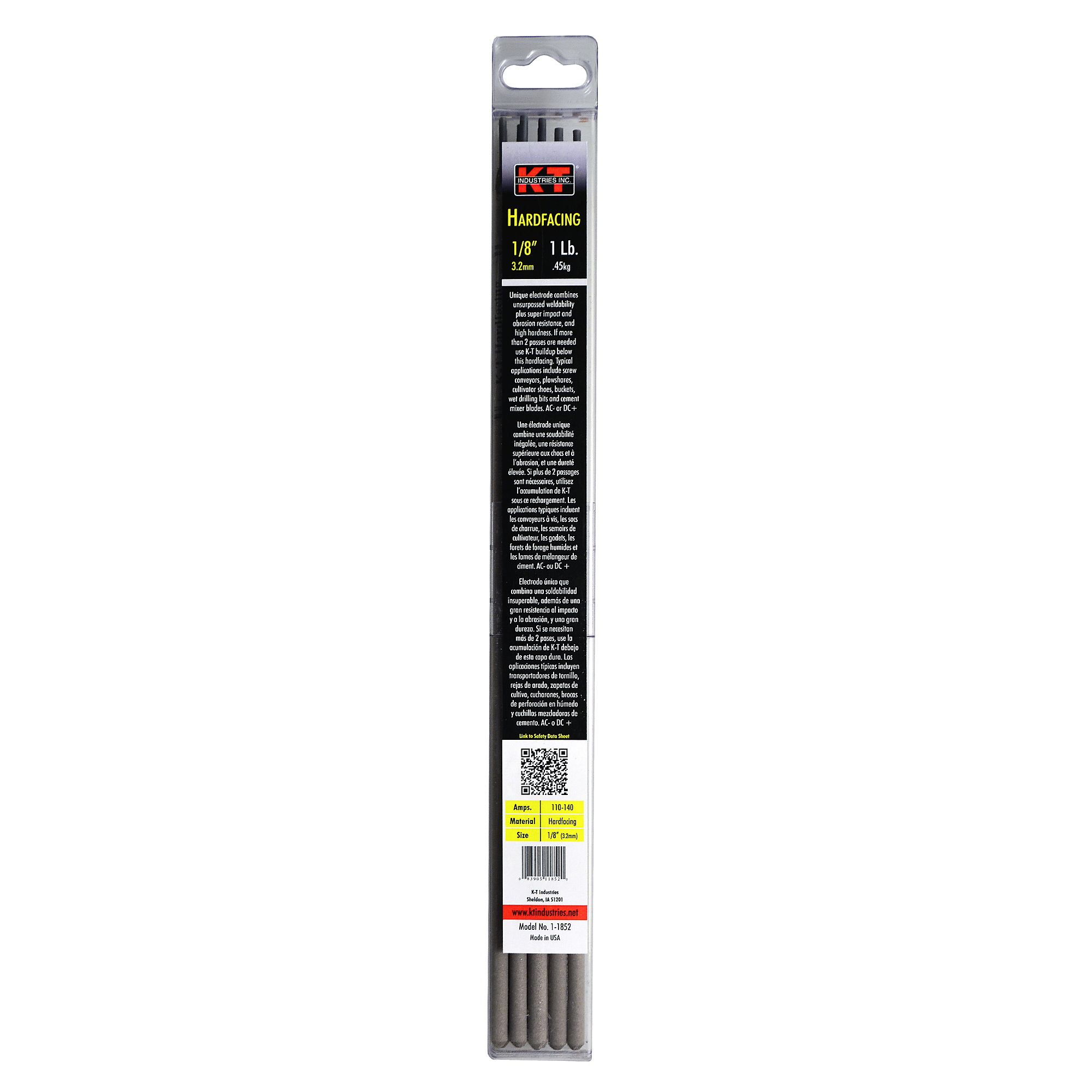 K-T Industries Hardfacing Electrode — 1/8in., 1 Lb., Model# 1-1852
